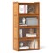 4-Tier Wicker Bookcase with Doors Perfect for Study Room or Living Room